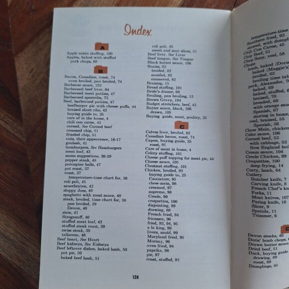 Cutco Cook Book Recipes Finest Cutlery Knife 1956 Meat Guide Learn Meals Bake - Picture 6 of 12